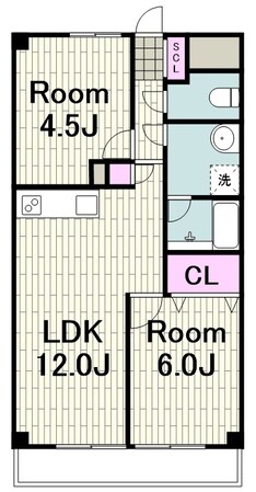 ハピネス飯田6号館の物件間取画像